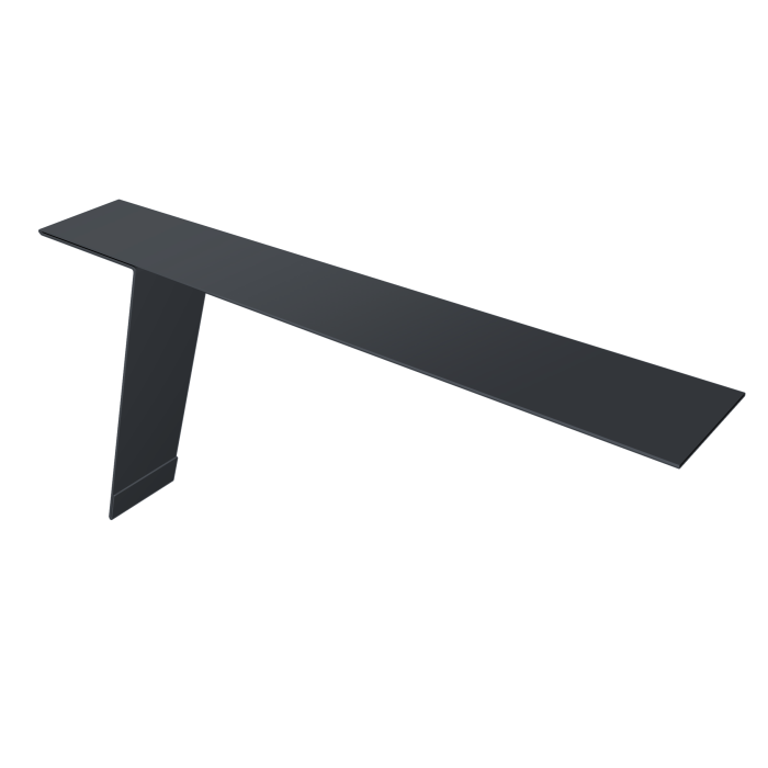 Планка карнизная фальц Grand Line 130х80 0,4 PE-Double с пленкой RAL 7024 мокрый асфальт (3м)