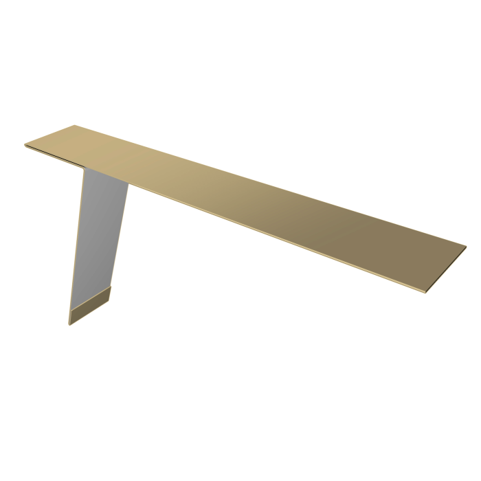 Планка карнизная фальц Grand Line 130х80 0,4 PE с пленкой RAL 1014 слоновая кость (3м)