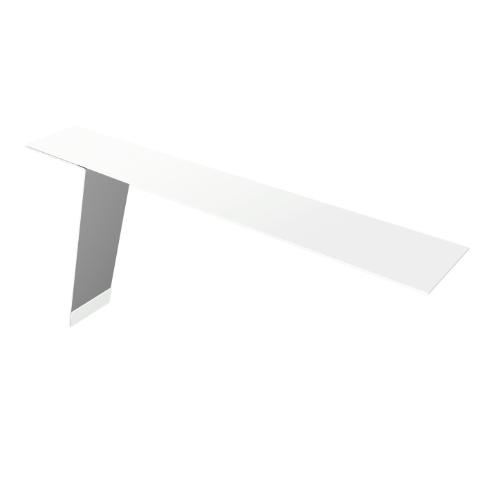 Планка карнизная фальц Grand Line 130х80 0,4 PE с пленкой RAL 9003 сигнальный белый (3м)