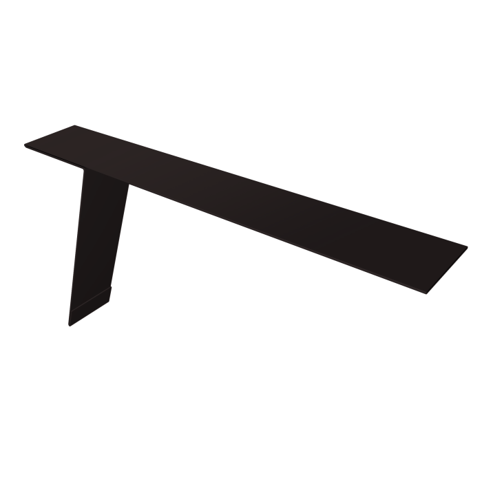 Планка карнизная фальц Grand Line 130х80 0,45 Drap-double TX RAL 9005 черный (2м)