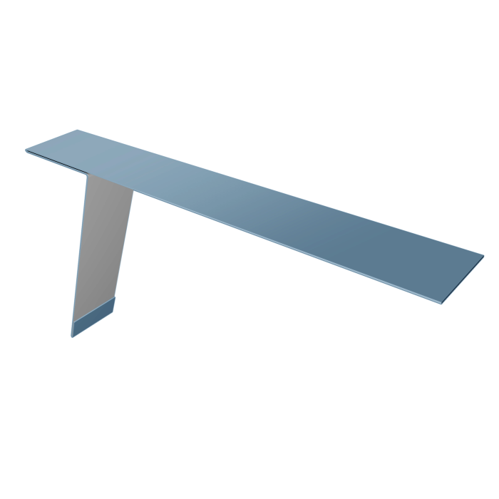 Планка карнизная фальц Grand Line 130х80 0,45 Drap TX RAL 5024 пастельно-синий (3м)