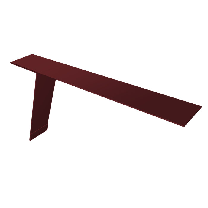 Планка карнизная фальц Grand Line 130х80 0,45 PE-Double с пленкой RAL 3005 красное вино (2м)