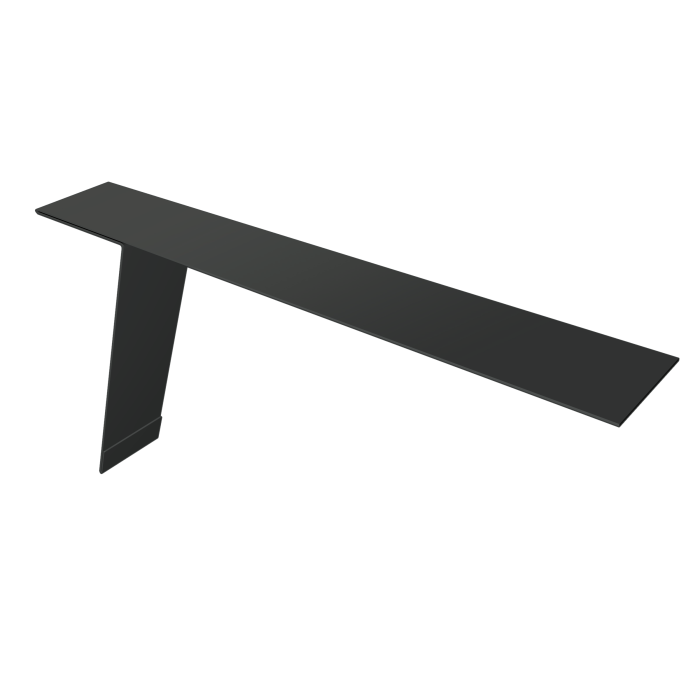 Планка карнизная фальц Grand Line 130х80 0,45 PE-Double с пленкой RAL 7016 антрацитово-серый (2м)