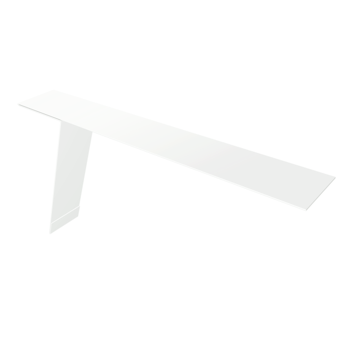 Планка карнизная фальц Grand Line 130х80 0,45 PE-Double с пленкой RAL 9003 сигнальный белый (2м)