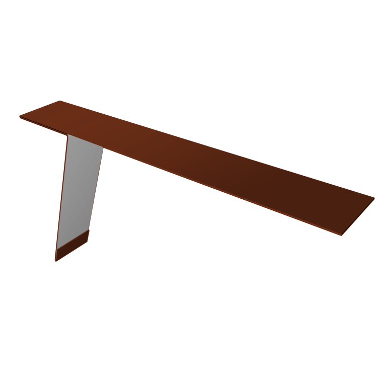 Планка карнизная фальц Grand Line 130х80 0,45 PE с пленкой RAL 3009 оксидно-красный (2м)