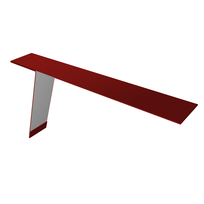 Планка карнизная фальц Grand Line 130х80 0,45 PE с пленкой RAL 3011 коричнево-красный (3м)