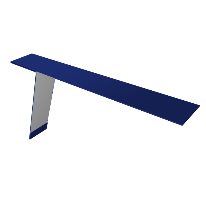 Планка карнизная фальц Grand Line 130х80 0,45 PE с пленкой RAL 5002 ультрамариново-синий (2м)