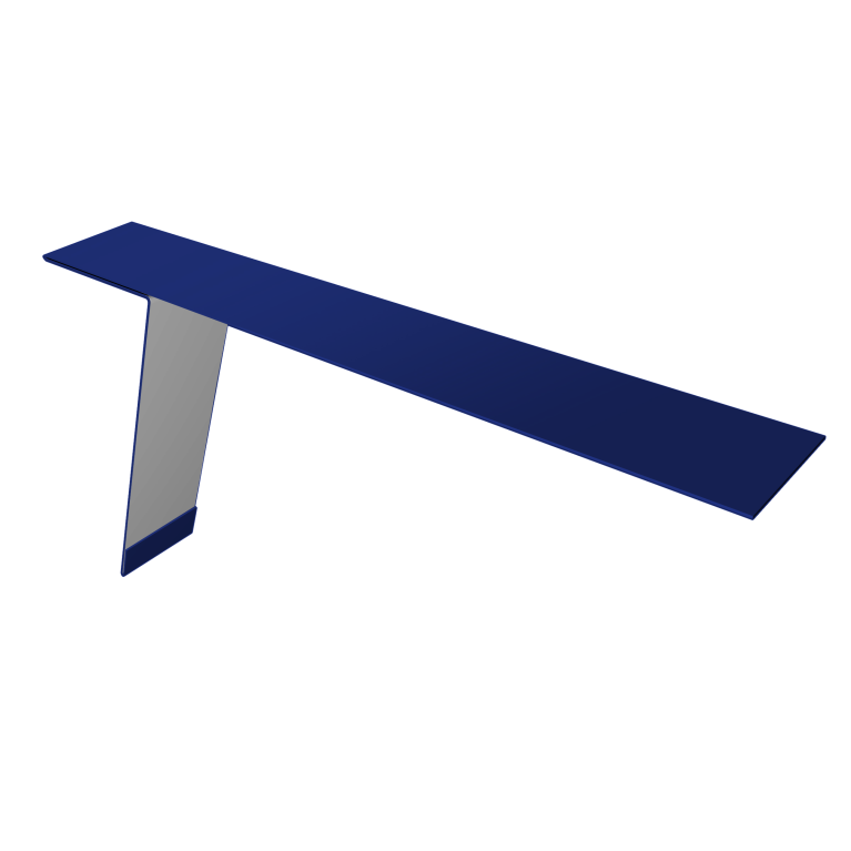 Планка карнизная фальц Grand Line 130х80 0,45 PE с пленкой RAL 5002 ультрамариново-синий (2м)