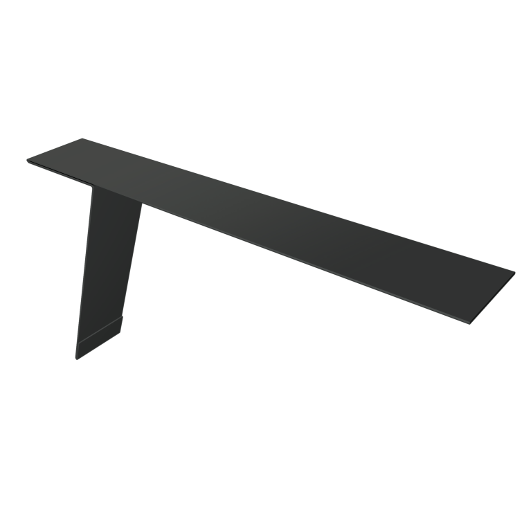 Планка карнизная фальц Grand Line 130х80 0,5 Velur X RAL 7016 антрацитово-серый (3м)