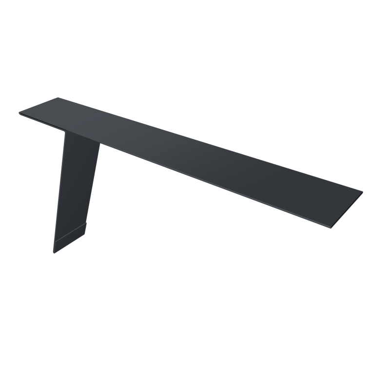 Планка карнизная фальц Grand Line 130х80 0,5 Velur X RAL 7024 мокрый асфальт (2м)