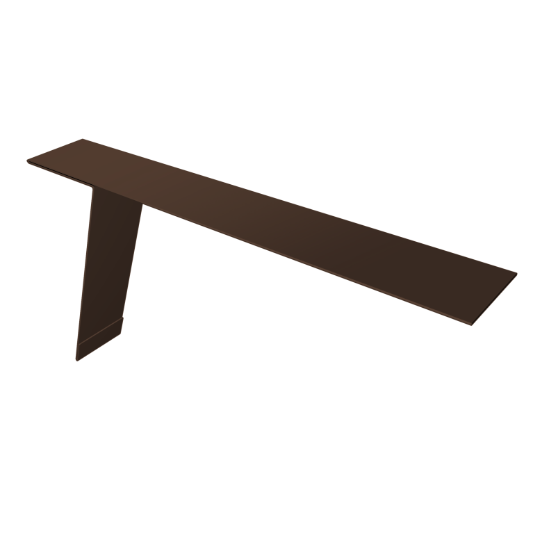 Планка карнизная фальц Grand Line 130х80 0,5 Velur X RAL 8017 шоколад (2м)