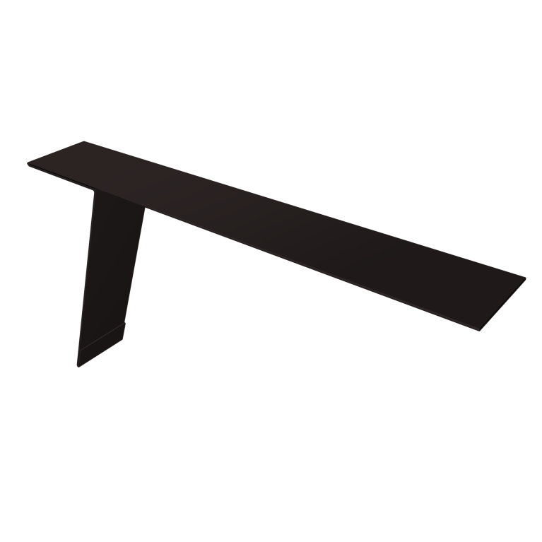 Планка карнизная фальц Grand Line 130х80 0,5 Velur X RAL 9005 черный (3м)