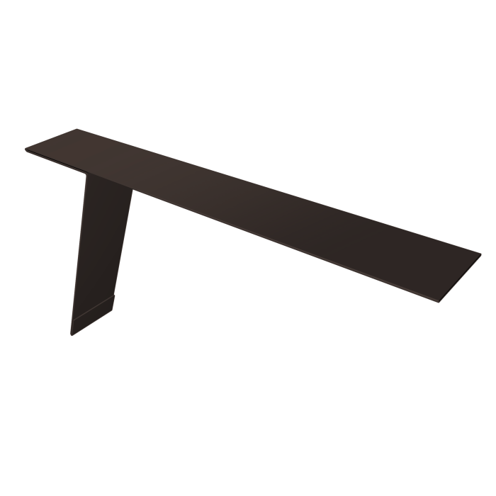 Планка карнизная фальц Grand Line 130х80 0,5 Velur X RR 32 темно-коричневый (2м)