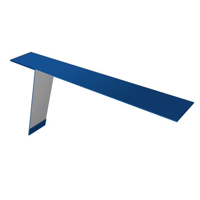 Планка карнизная фальц Grand Line 130х80 0,7 PE с пленкой RAL 5005 сигнальный синий (2м)