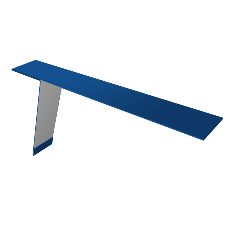 Планка карнизная фальц Grand Line 130х80 0,7 PE с пленкой RAL 5005 сигнальный синий (2м)