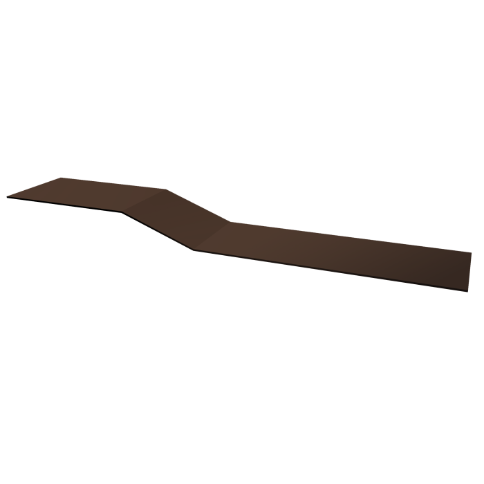 Планка крепежная фальц 0,4 PE-Double с пленкой RAL 8017 шоколад (2м)