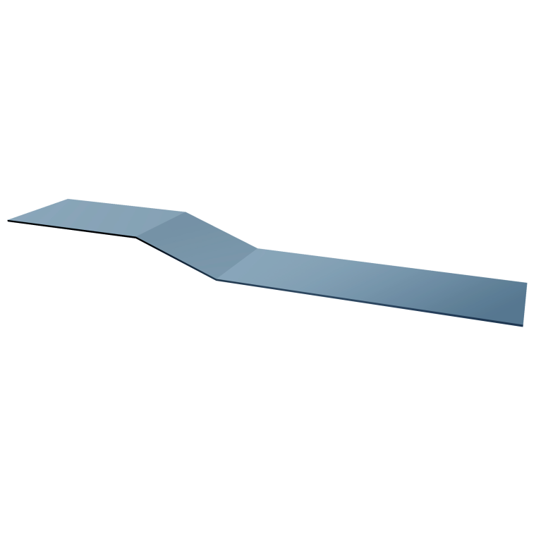 Планка крепежная фальц 0,45 Drap TX RAL 5024 пастельно-синий (2м)