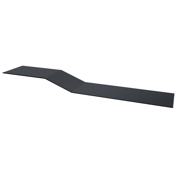Планка крепежная фальц 0,45 PE-Double с пленкой RAL 7024 мокрый асфальт (2м)