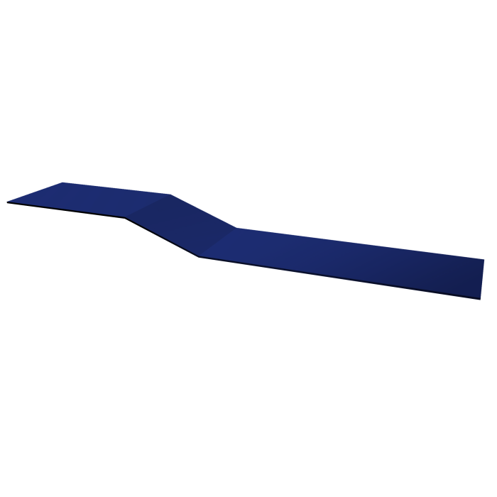 Планка крепежная фальц 0,45 PE с пленкой RAL 5002 ультрамариново-синий (3м)