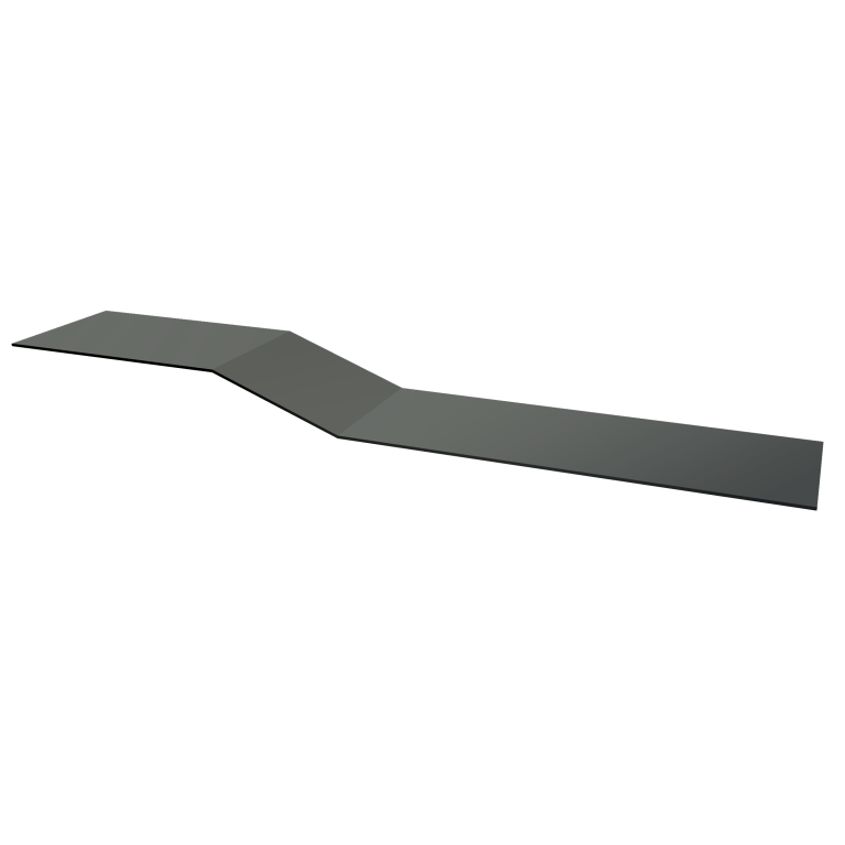 Планка крепежная фальц 0,45 PE с пленкой RAL 7005 мышино-серый (2м)