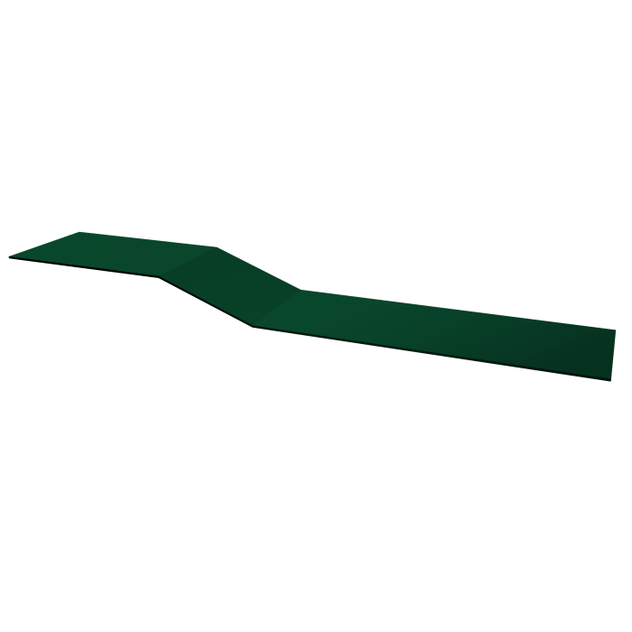 Планка крепежная фальц 0,5 PE с пленкой RAL 6005 зеленый мох (2м)