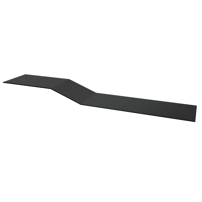 Планка крепежная фальц Grand Line 0,5 GreenCoat Pural BT, matt RR2H3 (RAL 7016 антрацитово-серый) (3м)