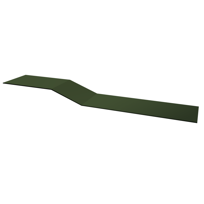 Планка крепежная фальц Grand Line 0,5 Satin Matt TX RAL 6020 хромовая зелень (3м)