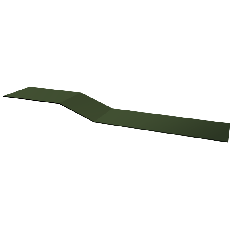 Планка крепежная фальц Grand Line 0,5 Satin Matt TX RAL 6020 хромовая зелень (3м)