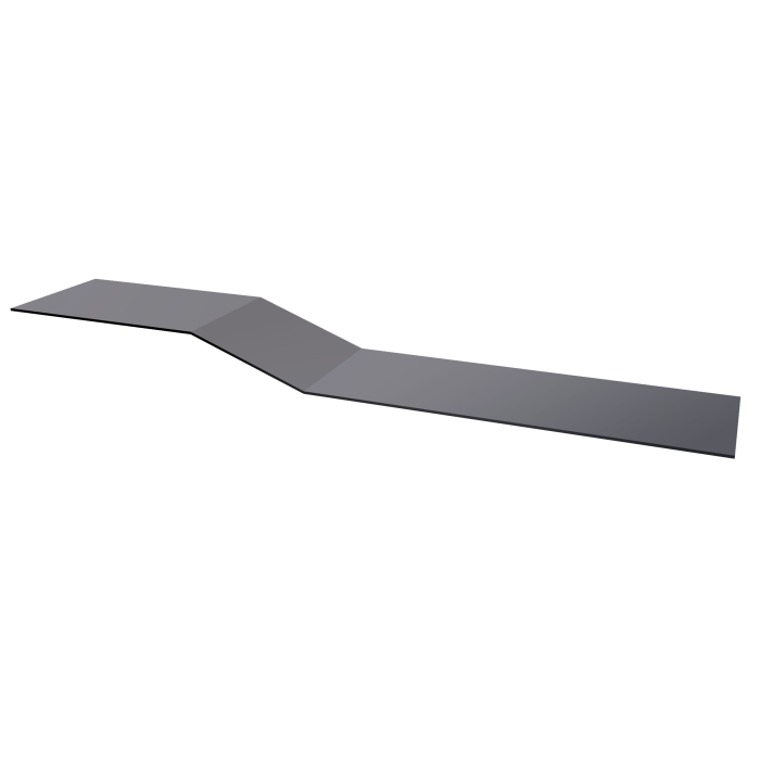 Планка крепежная фальц Grand Line 0,5 Satin с пленкой RAL 7004 сигнальный серый (3м)