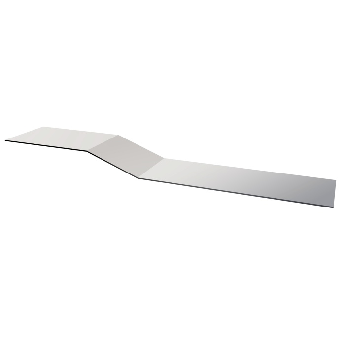 Планка крепежная фальц Grand Line 0,5 Satin с пленкой RAL 9003 сигнальный белый (3м)