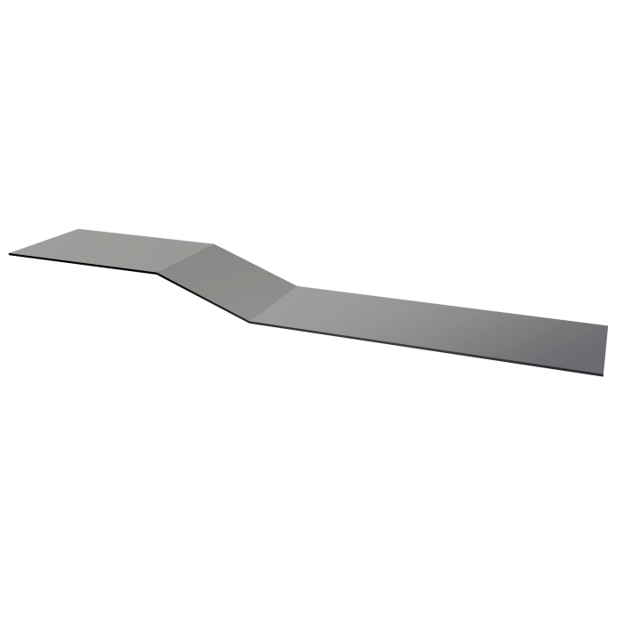 Планка крепежная фальц Grand Line 0,5 Satin с пленкой RAL 9006 бело-алюминиевый (3м)