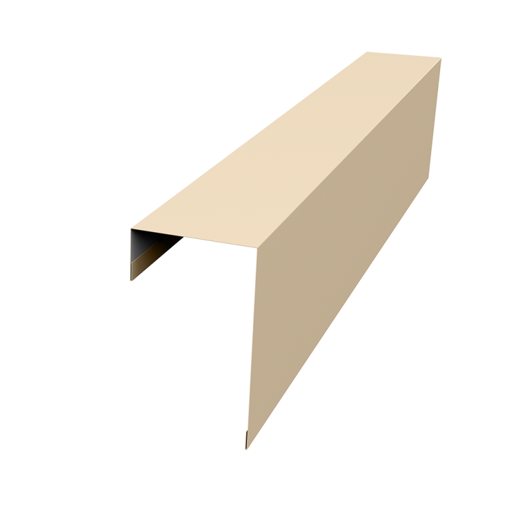 Планка торцевая фасадная фальц 65мм 0,45 Drap TX RAL 1015 светлая слоновая кость (3м)