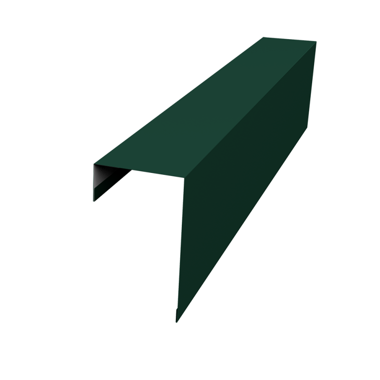 Планка торцевая фасадная фальц 65мм 0,45 Drap TX RAL 6005 зеленый мох (2м)