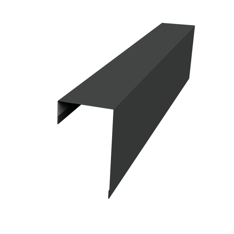 Планка торцевая фасадная фальц 65мм 0,45 Drap TX RAL 7016 антрацитово-серый (3м)