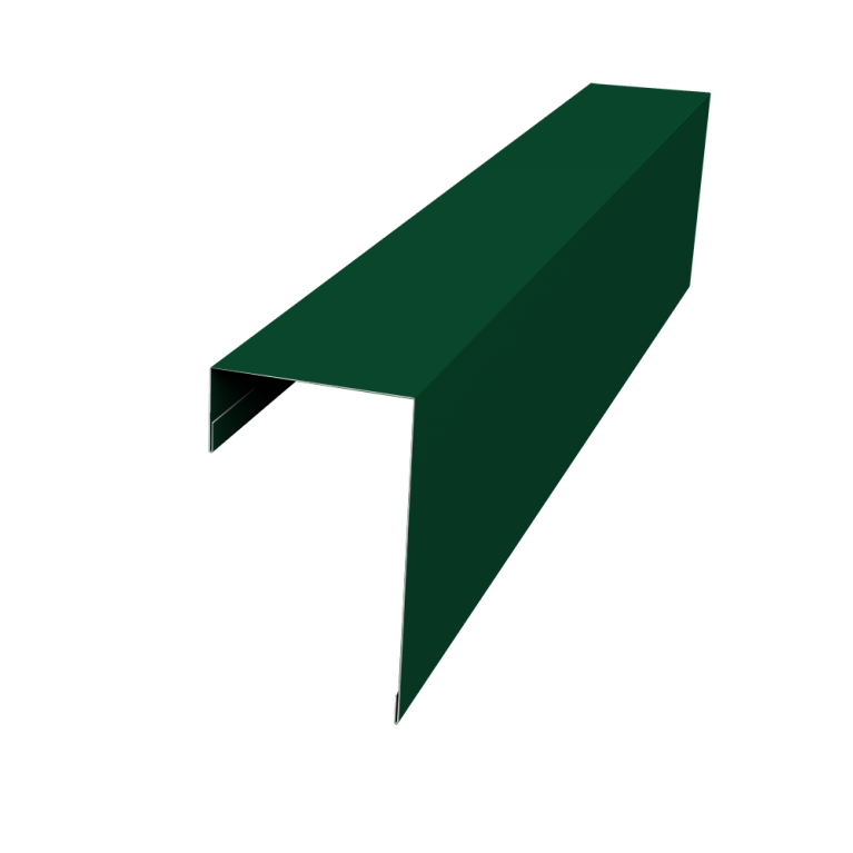 Планка торцевая фасадная фальц 65мм 0,45 PE-Double с пленкой RAL 6005 зеленый мох (2м)