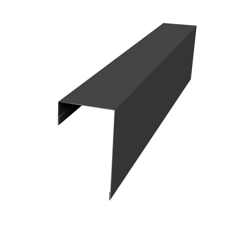 Планка торцевая фасадная фальц 65мм 0,45 PE-Double с пленкой RAL 7016 антрацитово-серый (3м)