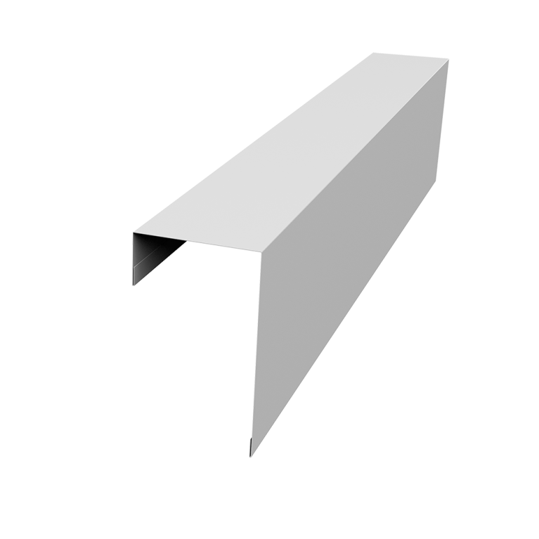 Планка торцевая фасадная фальц 65мм 0,45 PE-Double с пленкой RAL 9003 сигнальный белый (2м)