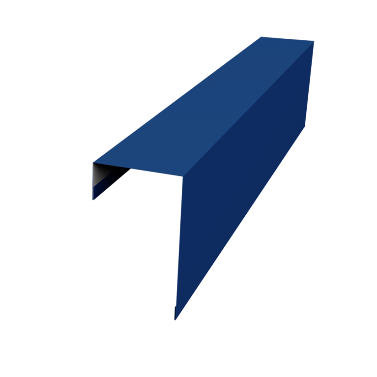 Планка торцевая фасадная фальц 65мм 0,45 PE с пленкой RAL 5002 ультрамариново-синий (2м)