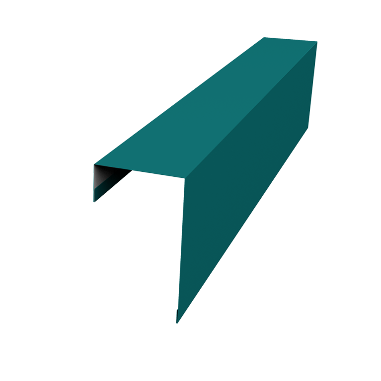 Планка торцевая фасадная фальц 65мм 0,45 PE с пленкой RAL 5021 водная синь (2м)