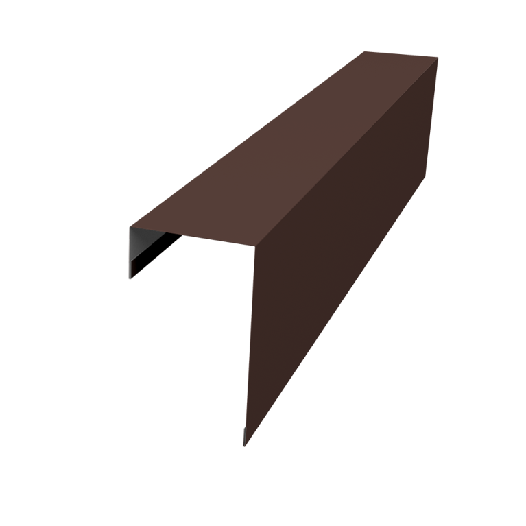 Планка торцевая фасадная фальц 65мм 0,45 PE с пленкой RAL 8017 шоколад (3м)