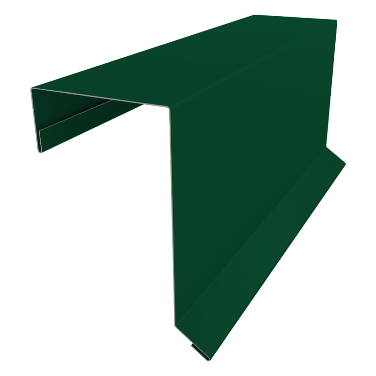 Планка торцевая кровельная фальц 65х97 0,45 PE-Double с пленкой RAL 6005 зеленый мох (2м)