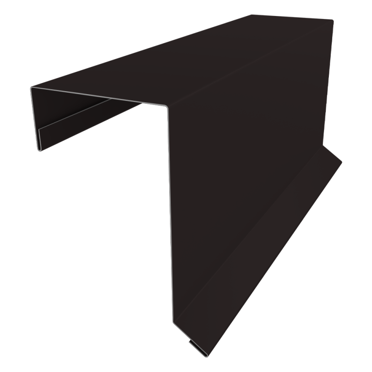 Планка торцевая кровельная фальц 65х97 0,45 PE-Double с пленкой RAL 9005 черный (3м)