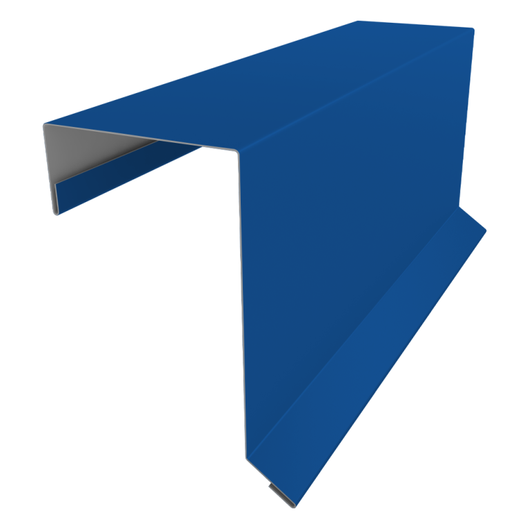 Планка торцевая кровельная фальц 65х97 0,45 PE с пленкой RAL 5005 сигнальный синий (3м)