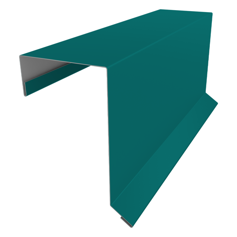 Планка торцевая кровельная фальц 65х97 0,45 PE с пленкой RAL 5021 водная синь (3м)