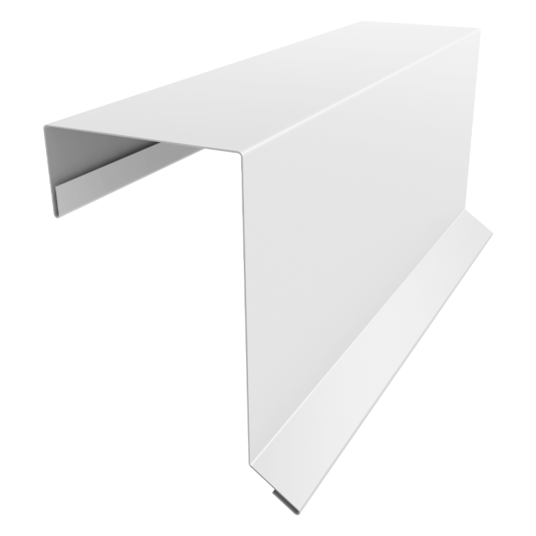 Планка торцевая кровельная фальц 65х97 0,45 PE с пленкой RAL 9003 сигнальный белый (3м)