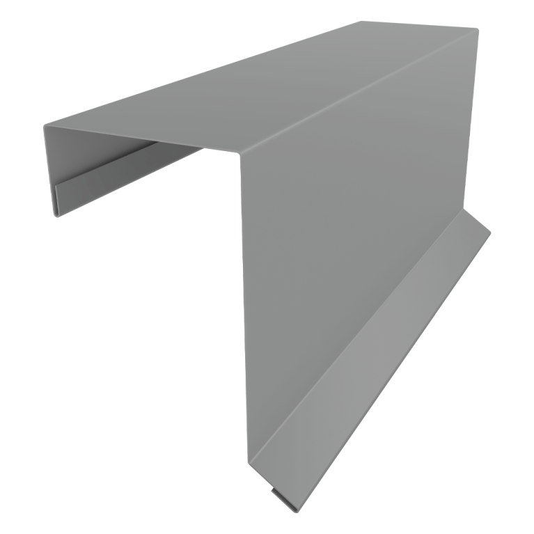 Планка торцевая кровельная фальц 65х97 0,45 PE с пленкой RAL 9006 бело-алюминиевый (2м)