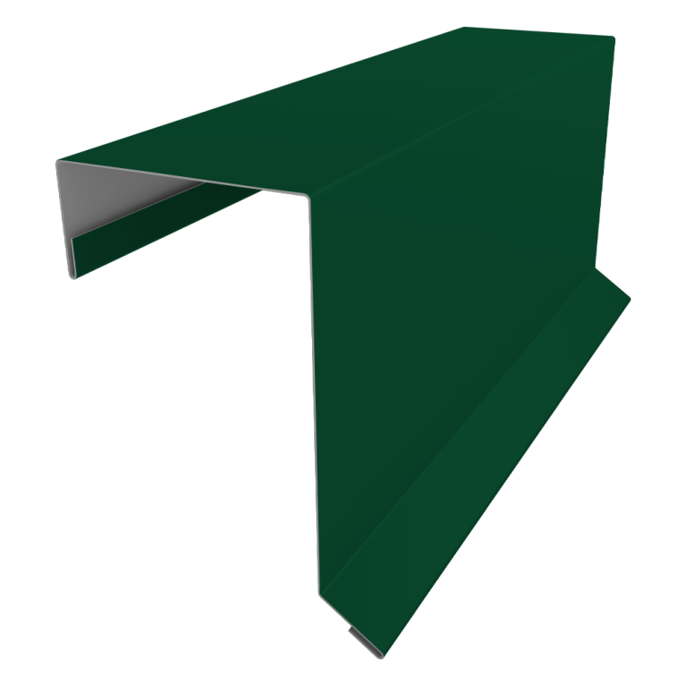 Планка торцевая кровельная фальц 65х97 0,5 PE с пленкой RAL 6005 зеленый мох (2м)