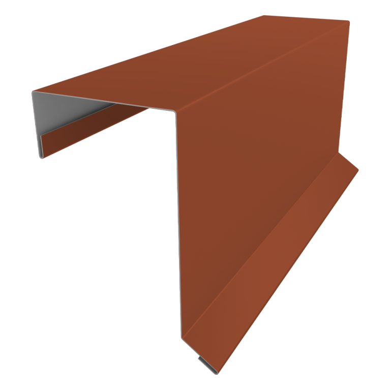 Планка торцевая кровельная фальц 65х97 0,5 PurLite Matt RAL 8004 терракота (3м)