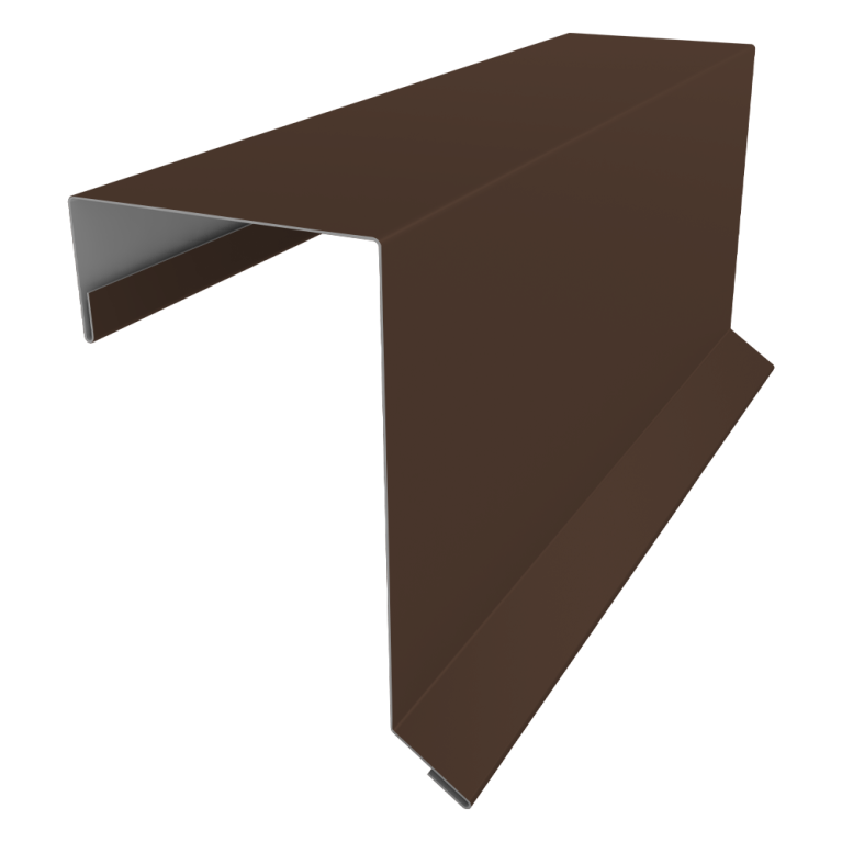 Планка торцевая кровельная фальц 65х97 0,5 PurPro Matt 275 RAL 8017 шоколад (3м)