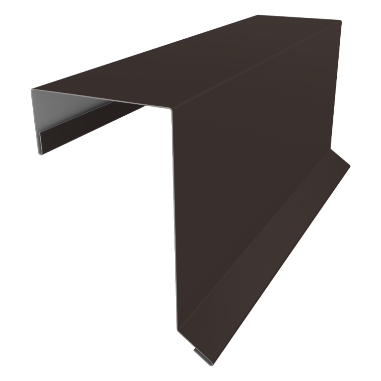 Планка торцевая кровельная фальц 65х97 0,5 Satin Matt TX RR 32 темно-коричневый (2м)